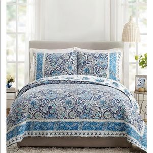 Bisou Floral 3-piece Queen/Full Quilt Set